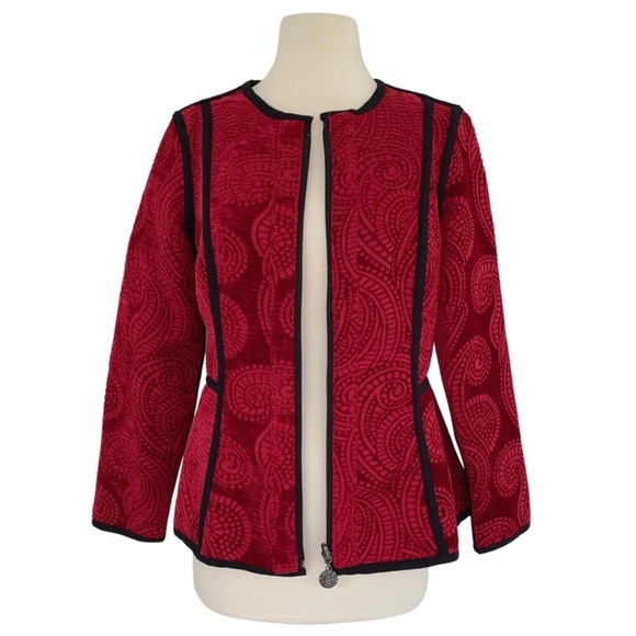 Trimdin Jackets & Blazers - Trimdin Reversible Firenze Collection Scarlet Jacket Small